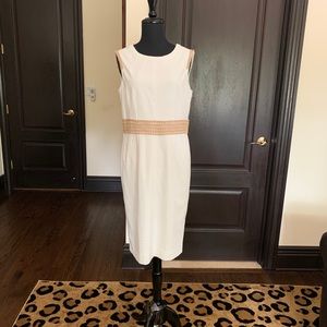 NWOT white sleeveless knee length ANNE KLEIN dress